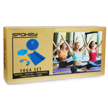 ZESTAW DO JOGI: MATA, PIŁKA, DWIE KOSTKI, PASEK I POMPKA SPOKEY ASTEYA